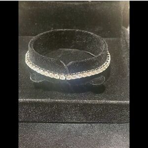 3mm Moissanite Tennis Bracelet: Set in Solid 925 Silver, 18k White Gold Plated